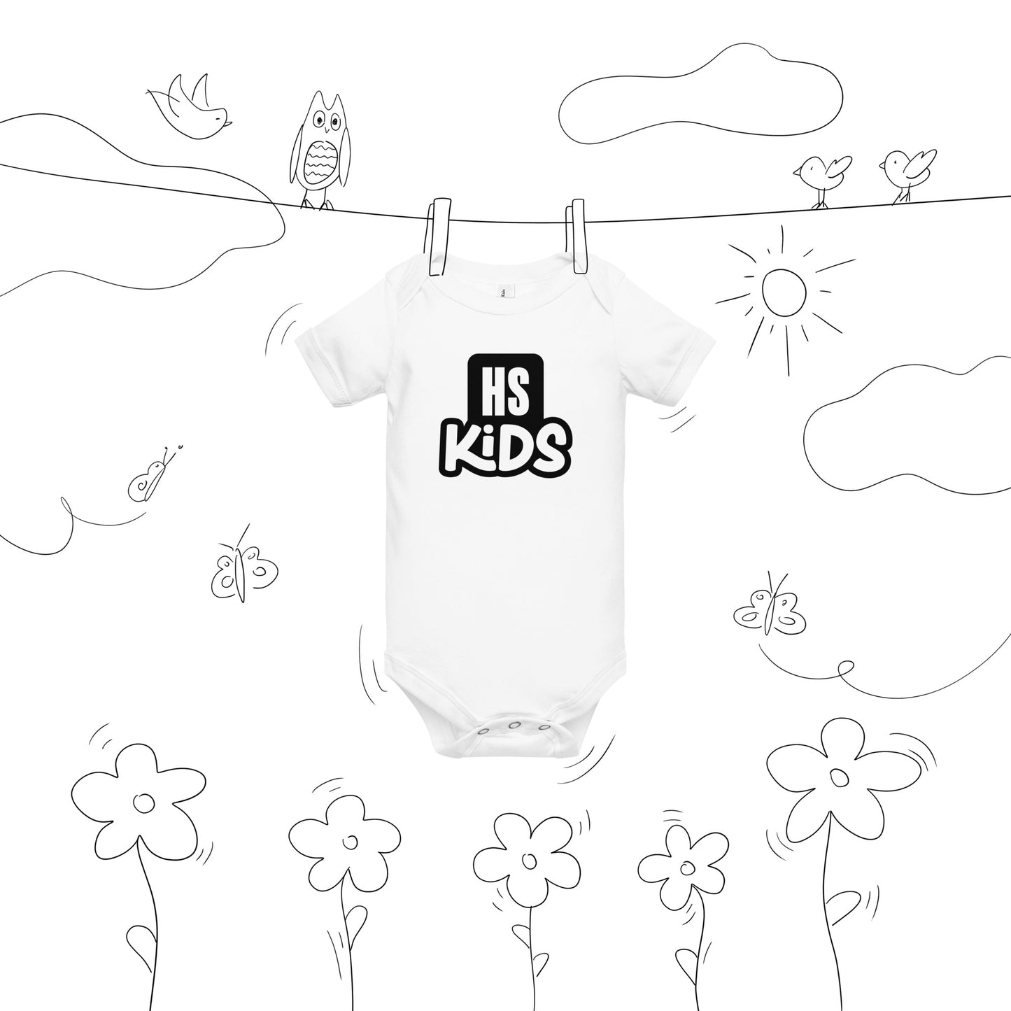 Kids Logo Baby Short Sleeve Onesie