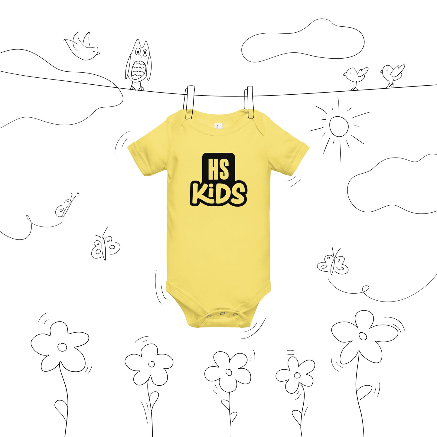 Kids Logo Baby Short Sleeve Onesie